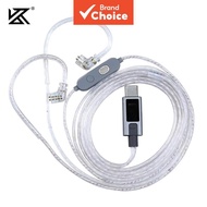 KZ M2 Silver-Plated Audio Upgrade Cable with Dual Mic (Type-C / 3.5mm)