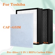 For Toshiba CAF-G51M Air Purifier Replacement HEPA and Activated Carbon filter combined filter