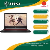 MSI Katana GF66 12UCOK 827 15.6 FHD IPS i5-12500H Nvidia RTX3050 4GB GDDR6 Gaming Laptop