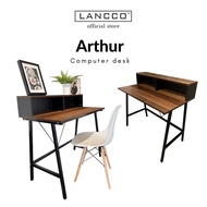 LANCCO Meja komputer meja tulis lebar 100 cm solid wood