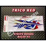 Sticker Stripe Cover Set HONDA RS150 V2 Original TRICO RED MERAH Body Coverset RS 150