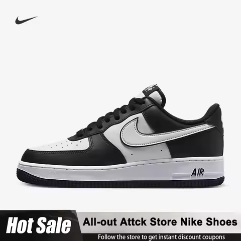 Nike Air Force 1 Low-top Retro Sneakers Casual Wear-resistant For Men And Women Classic White Black 