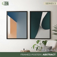 ZENi Color ABSTRACT Framed Poster | A3 A2 A1 Abstract Series Poster Frame Wall Art Decor