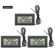 1Set Digital LCD Thermometer with 1M NTC Probe Black -50°C - +110°C Temperature Monitor for Fridge, Freezer, Fridge, Aquarium