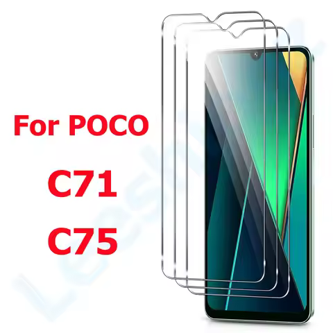 For Poco C71 C75 4G/5G Tempered Glass Protective Film, Scratch Resistant and Bubble Free, 9H Hardnes