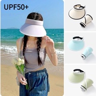 Summer large brim UPF50+ cycling anti-UV hollow sun hat for women UV sun hat sun visor sun hat face visor