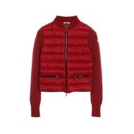 MONCLER 羽絨外套 拉鍊 尼龍 羊毛 紅色 S 碼 二手 女款