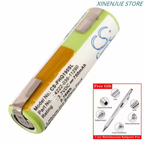 Shaver Battery 3.7V/750mAh for Arcitec PT920/21,RQ1060,RQ1090,RQ1250,Panasonic ES8103