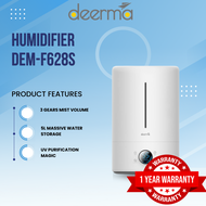 DEERMA F628S SMART HUMIDIFIER 5L UV LAMP STERILIZATION 3 GEAR 12H TIMING TOUCH DISPLAY LOW NOISE