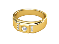 Zilvy - แหวนชายเพชรน้ำร้อย 0.13 กะรัต (BR247)