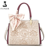 FOXER Brand Women Shoulder Bag Leather Crossbody Bag Ladies Top-handle Bags with Adjustable Strap