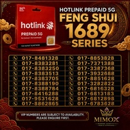 💎VIP FENG SHUI NUMBER💎Hotlink Prepaid SIM Card Golden 1/6/8/9 Series Unlimited 5G Data & Calls Hotli