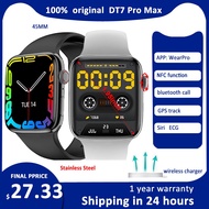ZZOOI Original GPS iwo DT7 Pro MAX Smart Watch 45mm Series 7 Bluetooth Call NFC Siri Voice Assistant IP68 Waterproof Smartwatch Men