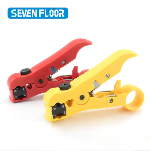 Electric Cable Stripping Knife Multi-functional Wire Cutter Stripper Tool for UTP STP RG59 RG6 RG7 R