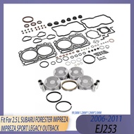 STD 99.5mm Engine Rebuild Full Gasket Set Piston & Rings Kit Fit 06-11 Gas EJ25 2.5 L For SUBARU FOR