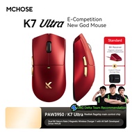 MCHOSE K7 Ultra Three Mode PAW3950 Lightweight Dual 8K Wireless Game E-sports Office Mouse