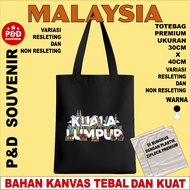 TOTEBAG SOUVENIR BY MALAYSIA (B) THICK AND SOFT CANVAS MATERIAL SIZE 30X40CM