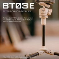 TILTA TT-BT03E-FB Tabletop Ball Head with 1-Stage Carbon Fiber Tripod Legs (3KG) Compatible with Man