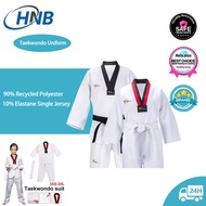 WTF Taekwondo Uniform for Kids Adult 110cm-190cm Karate Uniform for Kids Shift Long Sleeves with Bel