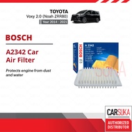 Bosch A2342 Engine Air Filter Element for Toyota Voxy 2.0  Noah ZRR80 (2014 - 2021)