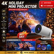 Mini 4K Projector / 180 Degree Rotatable Stand /  Bluetooth Wireless Connection / Android Smart Syst