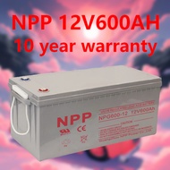 NPP Deep Cycle 12V 600AH Battery Solar สำหรับระบบไฟคลังเก็บเม็ดพลาสติก Pneumatic Loader มอเตอร์ 7.5