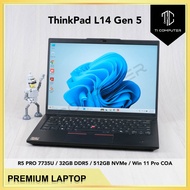 Lenovo ThinkPad L14 Gen 5 AMD Ryzen 7 PRO 7735U 32GB DDR5 RAM 512GB SSD Win 11 Pro Used Laptop
