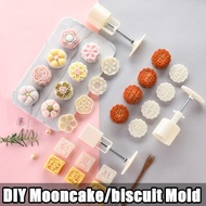 Mooncake Mould Set DIY Mooncake Tools Plastic Pastry Cake Plungers Hand Press Mooncake Mould Kitchen