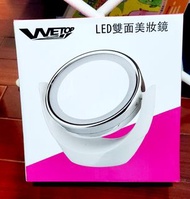 WETOP雙面LED放大旋轉美妝鏡 (全新)❌有意購買請先私訊 另寄7-11運費35元❌
