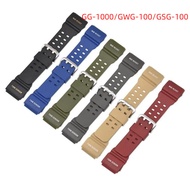 Resin Camouflage Watchband For Ca--sio Watch GG-1000/GWG-100/GSG-100 Replace Straps With Tool Wrist 