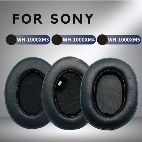 for Sony WH-1000XM3 WH-1000XM4 WH-1000XM5 Over-Ear Headphones, Ear Pads with Softer Protein Leather,