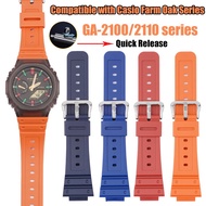 16mm Rubber Strap For Casio G-shock GA2100 GA2110  Men Women Quick Release Sports Waterproof Band Watch Accessories
