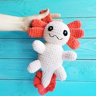 Stuffed axolotl plush, softy axolotl plushie, axolotl doll, ocean nursery decor