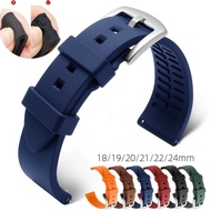 Silicone Watch Band 18mm 19mm 20mm 21mm 22mm 24mm Watrproof Sports Watch Strap for Omega Watch Replacement Watchband for Rolex