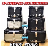 HY Aluminium Top Box X Design Kotak Motosikal Peti Aluminum Box Motorcycle