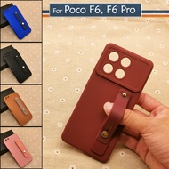 Xiaomi Poco F6 F6 Pro Simple I-Ring Back Case TPU Soft Cover Casing Colorful Stand Mobile Housing