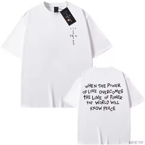 Cotton T Shirt Men Women Fashion Hip Hop T Shirts cactus jack Loose Short Sleeve Fans Gift Tops men