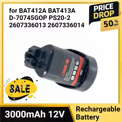 10.8V 12V 3Ah For Bosch Battery For Bosch BAT420 BAT412A BAT414 BAT411 BAT412 D-70745 2607336014 GSR