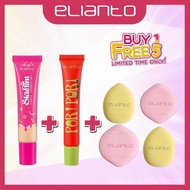 Elianto Bedak Asas Cecair Skin Tint+ Primer Pori-Pori+Puff Solekan Jari | {Elianto Skin Tint Foundat