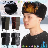 LAYORSG Trapper Bomber Hats Women Bonnet Earflap Snow Caps
