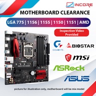 MOTHERBOARD CLEARANCE INTEL SOCKET 1155 / 1151 / 1156 / 1150 / 775 / AMD AM3 G31 G41 H61 B75 Z77 H81