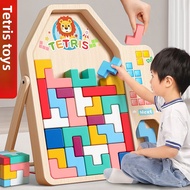 Mainan Budak & Perempuan Block Stack Logic Puzzle Game Kids Spatial Thinking Assembly Educational To