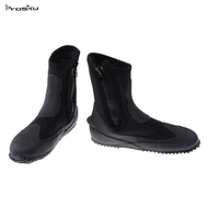 [Prasku] Unisex 5mm Premium Neoprene Hi Top Wetsuits Zipper Boot Diving Boots Water Sports Snorkelin