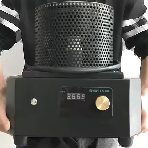 1KG/2KG/3KG 1400 to 1600 Degrees Mini Portable Induction Melting Furnace for Gold Silver Steel Casti