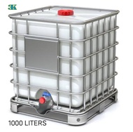 TRIPLE K 1000 LITERS IBC TANK TOTE BIN WITH METAL FRAME, GOOD AS NEW