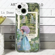 Claude Monet Art painting square edge iphone case 8plus/x/xs/11/12/pro/max/plus/promax