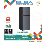 [NUR] ELBA ER-Q4357IN(GR) 5 STAR 430L DUAL INVERTER TOP MOUNT FRIDGE