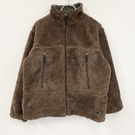 BC STOCK 橄欖綠雙面披肩外套，棕色/卡其色，古著