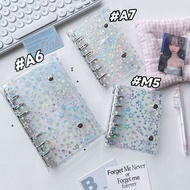 Laser Star Handbook A6A7M5 Transparent Loose-leaf Book Shell Small Card Storage Book A6 Notebook Sti
