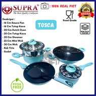 Panci Set Supra 9pcs / Panci Aluminium Set 9pcs / Cookware Set Supra 9pcs